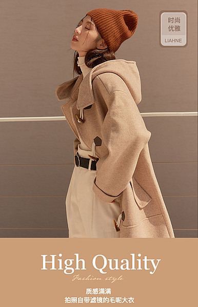  棕色时尚风格女装行业详情描述模板