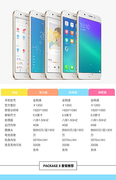  简约彩色点缀风格数码家电、手机等详情模板