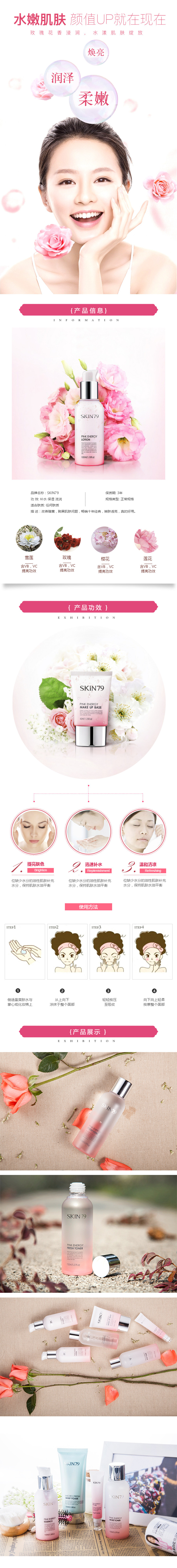  粉妆丽人化妆美容、香水行业详情描述模板