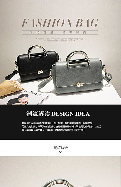  轻奢时尚经典女包详情模板