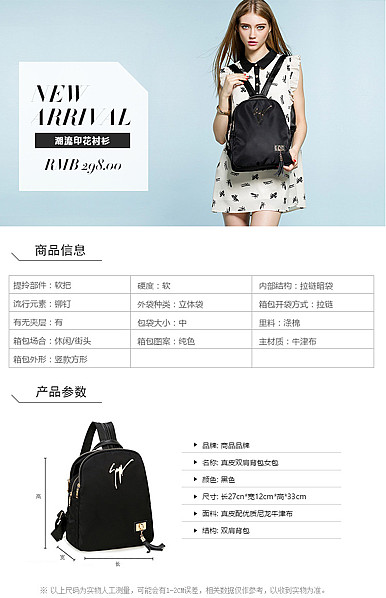  潮流女装、女包行业详情描述模板