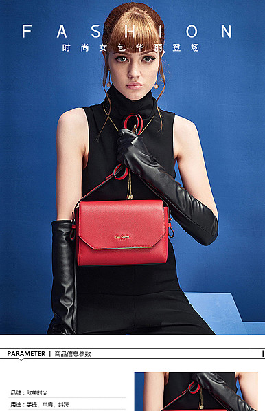  素雅风女包、女鞋类详情描述模板