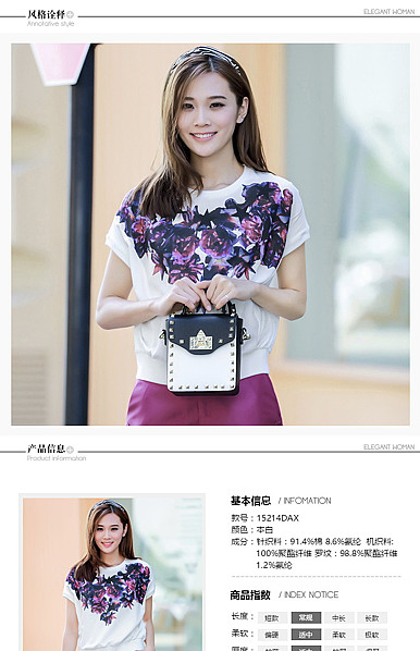  职业女装大衣详情页描述模版