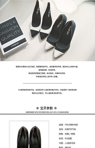  奢华品质 时尚之选女鞋行业详情描述模板