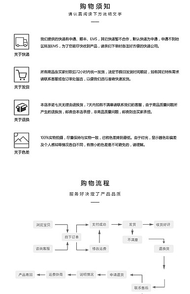  通用全行业可用的简约详情页尾共享区模板