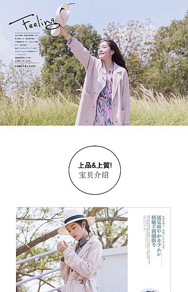  淘宝时尚女装、服装配件店详情描述模板