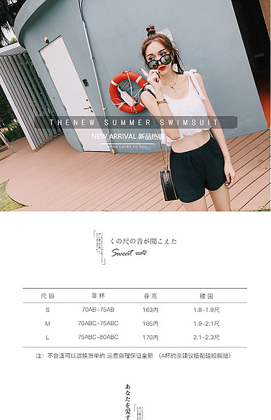  时尚性感日系简约风格女装、内衣等行业详情描述模板