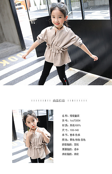  时尚现代风格童装、女装等行业详情描述模板