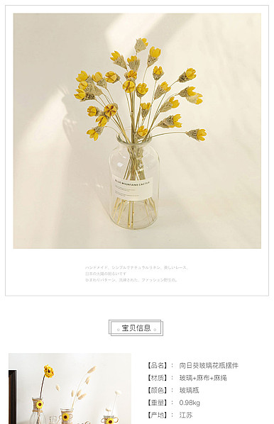  精致生活现代创意家居用品、花瓶等行业详情描述模板