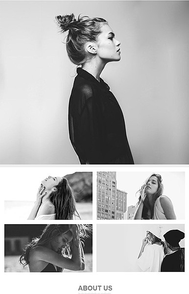  简约黑白风格女装、办公室女装、时尚女装详情模板