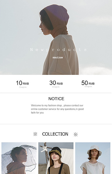  简约黑白欧美风格女装、女鞋包行业详情页头模板